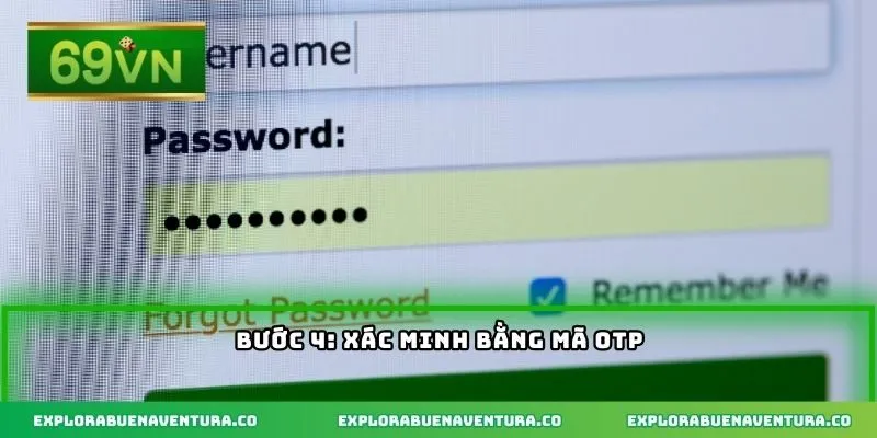 Bước 4: Xác minh bằng mã OTP