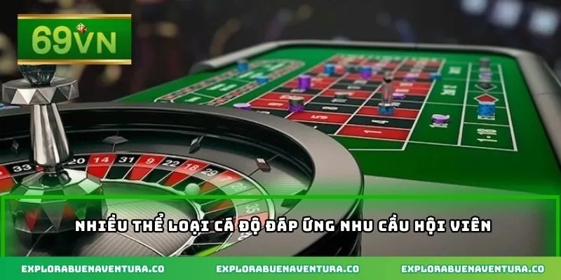 Nhiều thể loại cá độ đáp ứng nhu cầu hội viên