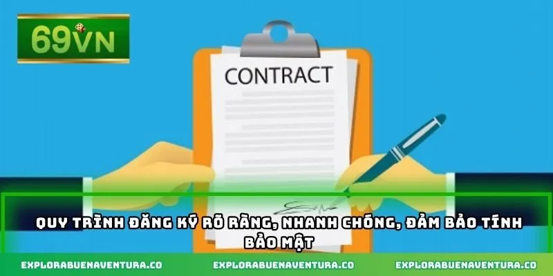 Quy trình đăng ký rõ ràng, nhanh chóng, đảm bảo tính bảo mật