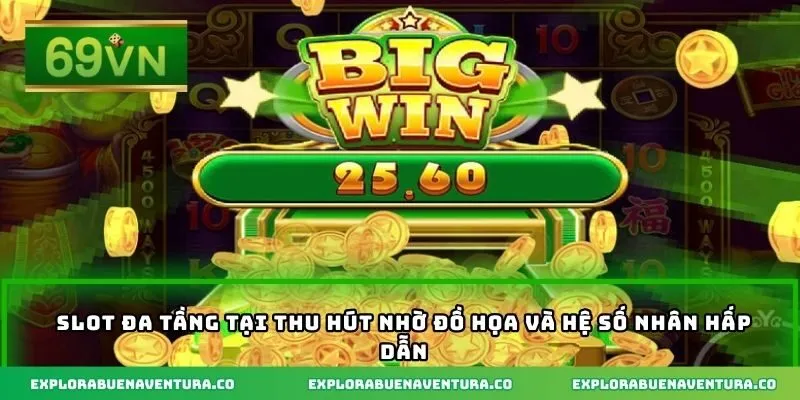 Slot đa tầng tại thu hút nhờ đồ họa và hệ số nhân hấp dẫn